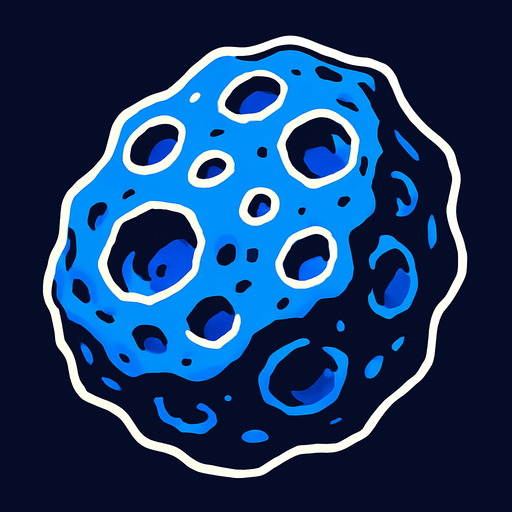 Astreroit cobalt.
In-Game asset.  2d.  High contrast.  No shadows
