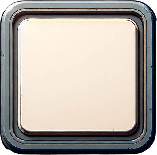 A modern clean empty rectangular button.
Single Game Texture. In-Game asset. 2d. Blank background. High contrast. No shadows.