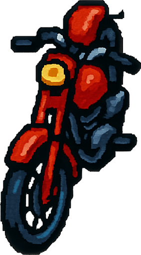 Gta2 moto
Single Game Texture. In-Game asset. 2d. Blank background. High contrast. No shadows be diagonal