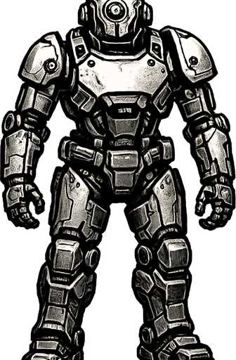 robot.
In-Game asset.  2d.  High contrast.  No shadows. realistic