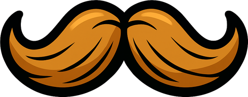 Mustache.
In-Game asset.  2d.  High contrast.  No shadows