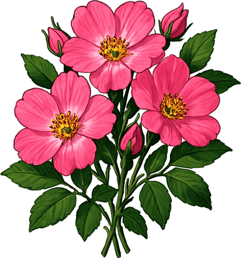 pink flower bouquet realistic.
In-Game asset.  2d.  High contrast.  No shadows