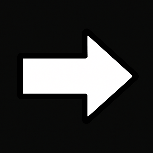 An arow white.
In-Game asset.  2d.  High contrast.  No shadows