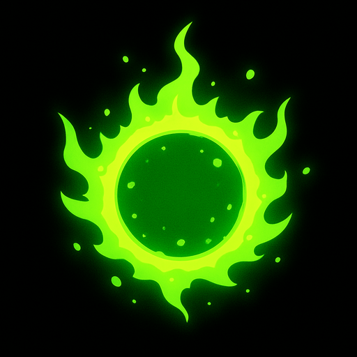 auraGreen top view.
In-Game asset.  2d.  High contrast.  No shadows