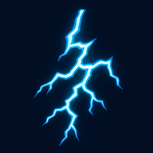 Lightning.
In-Game asset.  2d.  High contrast.  No shadows