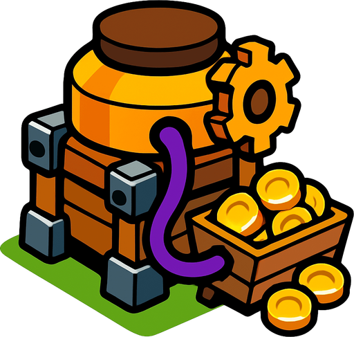 Gold mine of clash of clans.
In-Game asset.  2d.  High contrast.  No shadows
