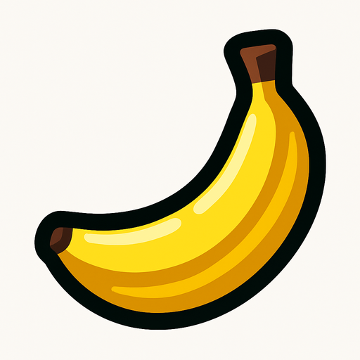 Mini banana.
In-Game asset.  2d.  High contrast.  No shadows