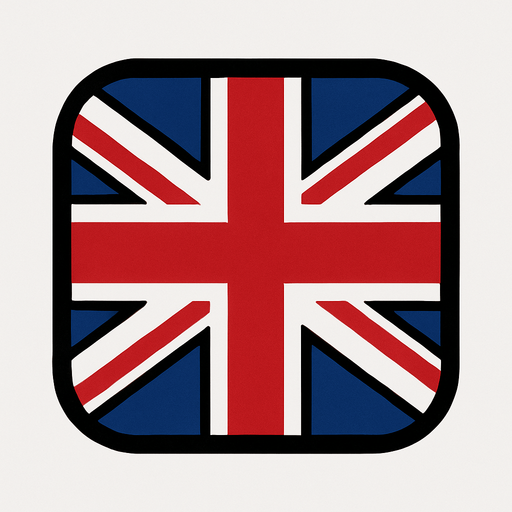 Иконка английского языка флаг без текста
In-Game asset.  2d.  High contrast.  No shadows
