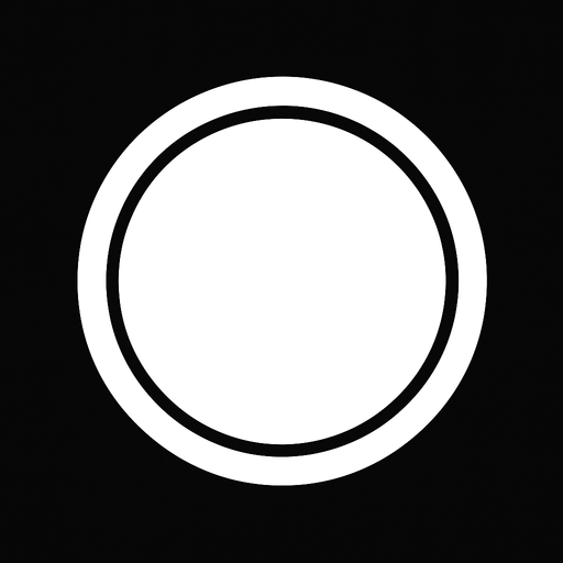 white color circle.
In-Game asset.  2d.  High contrast.  No shadows
