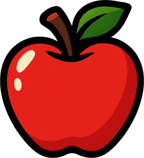 Apple.
In-Game asset.  2d.  High contrast.  No shadows