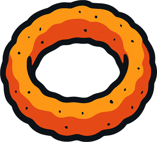 onion ring.
In-Game asset.  2d.  High contrast.  No shadows