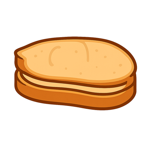 sandwich bread
. No background. Transparent background. Blank background. No shadows. 2d. In-Game asset. flat