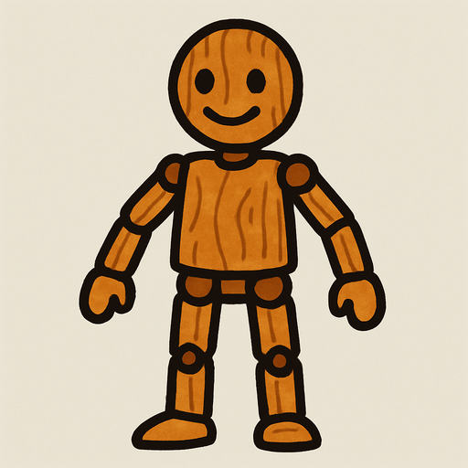 Basit bir kukla figürü.
In-Game asset.  2d.  High contrast.  No shadows