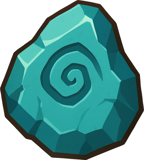 Pierre élémentaire ombre.
In-Game asset.  2d.  High contrast.  No shadows