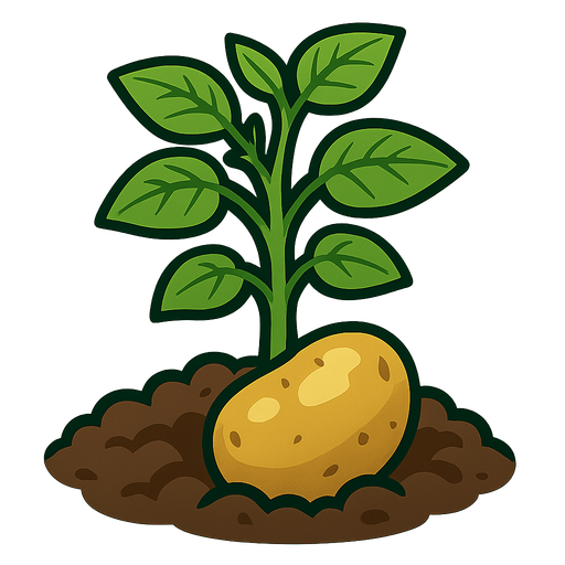 Potato growth stage 2.
In-Game asset.  2d.  High contrast.  No shadows