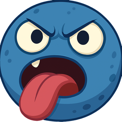 make it angry and blue