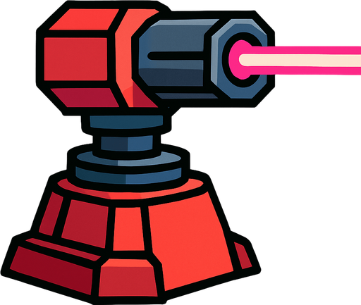 laserTowerAsset.
In-Game asset.  2d.  High contrast.  No shadows