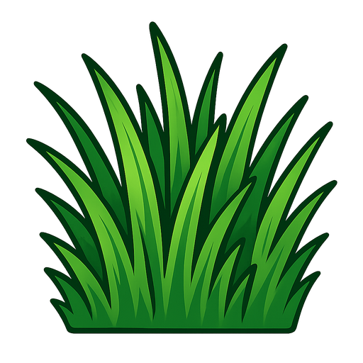Grass.
Single Game Texture.  In-Game asset.  2d.  Blank background.  High contrast.  No shadows