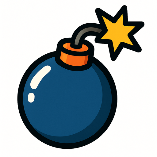 Bomb.
In-Game asset.  2d.  High contrast.  No shadows