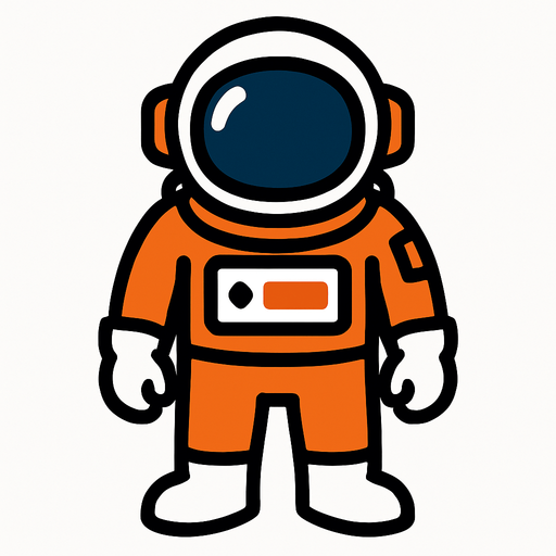 Create astronaut.
In-Game asset.  2d.  High contrast.  No shadows