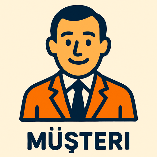 Müşteri.
In-Game asset.  2d.  High contrast.  No shadows