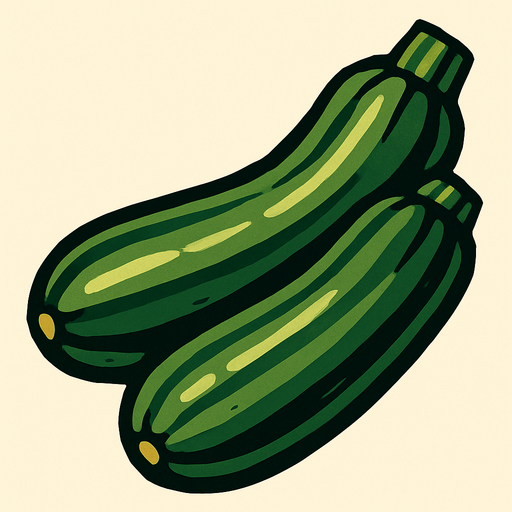 Courgettes.
In-Game asset.  2d.  High contrast.  No shadows
