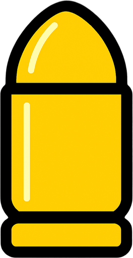 yellow bullet icon.
In-Game asset.  2d.  High contrast.  No shadows