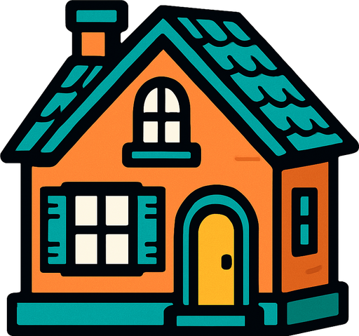 house.
In-Game asset.  2d.  High contrast.  No shadows