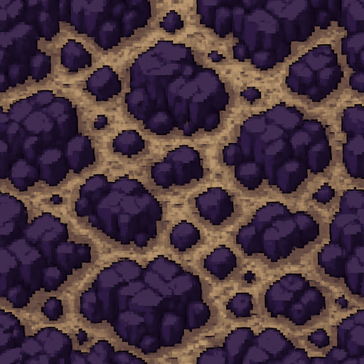 Un suelo de una cueva pixelart visto desde arriba, por lo que cubre toda la pantalla.
In-Game asset.  High contrast.  No shadows