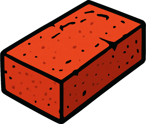 ladrillo grande.
In-Game asset.  2d.  High contrast.  No shadows