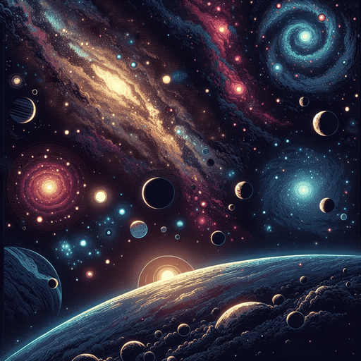 Arkaplan olarak uzay yap.
Single Game Texture. In-Game asset. 2d. Blank background. High contrast. No shadows.