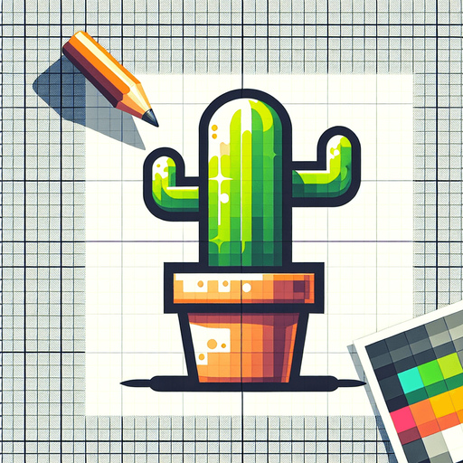 a potted cactus.
Single Game Texture. In-Game asset. 2d. Blank background. High contrast. No shadows.
