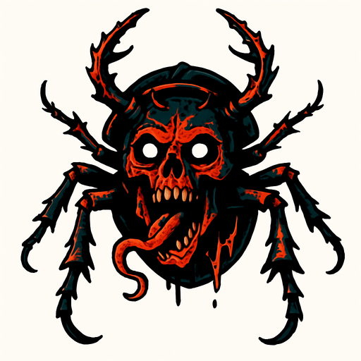 escarabajo de terror.
In-Game asset.  High contrast.  No shadows
