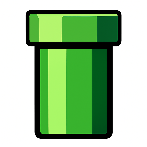 pipe.
In-Game asset.  2d.  High contrast.  No shadows. pipe