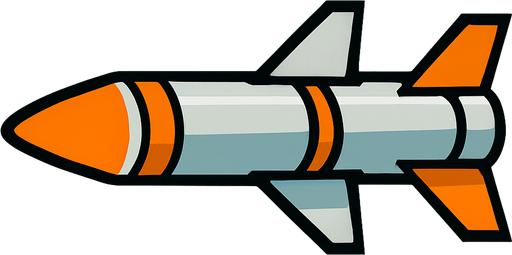 Strait anti air missile.
In-Game asset.  2d.  High contrast.  No shadows