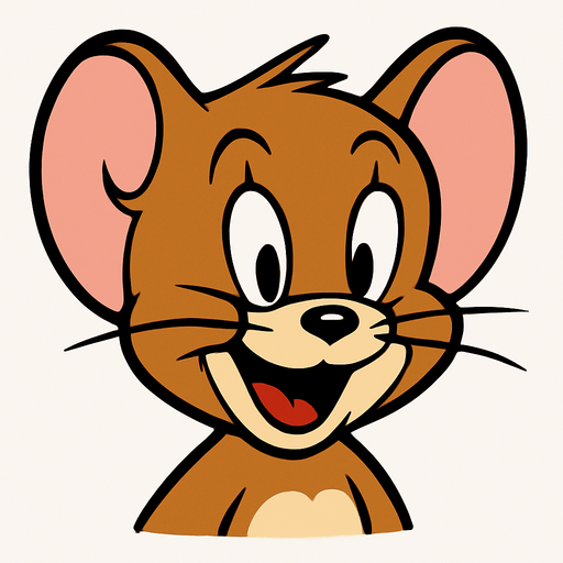 Tom ve Jerry çizgi filminden jerry'nin kafasını oluştur.
In-Game asset.  High contrast.  No shadows