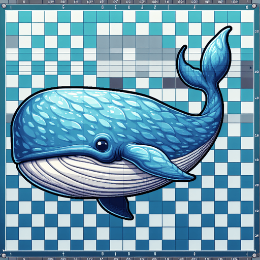 Blue Whale.
Single Game Texture.  In-Game asset.  2d.  Blank background.  No shadows