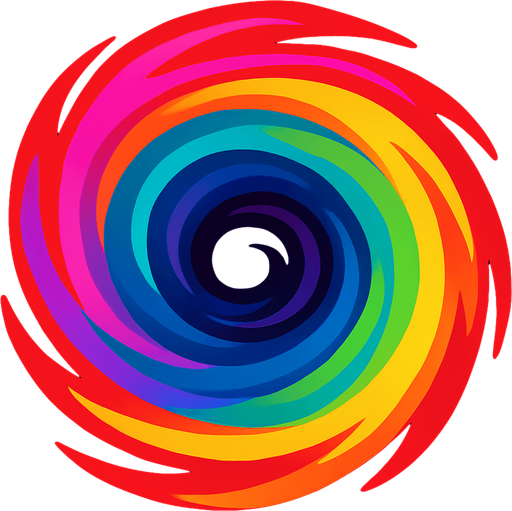 lubang warp penuh warna.
In-Game asset.  2d.  High contrast.  No shadows