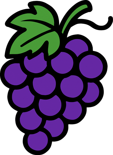 some grapes in 2D.
In-Game asset.  2d.  High contrast.  No shadows