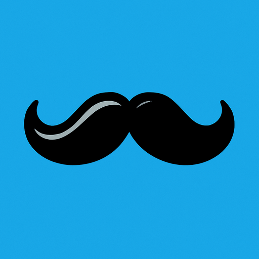 Mustache.
In-Game asset.  2d.  High contrast.  No shadows