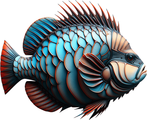 a realistic emperorFish.
Single Game Texture. In-Game asset. 2d. Blank background. High contrast. No shadows.