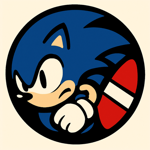 make sonic into ball form.
In-Game asset.  High contrast.  No shadows. 2d
