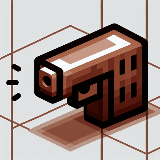 Brown block shooting a gun 2d.
Single Game Texture. In-Game asset. 2d. Blank background. High contrast. No shadows.