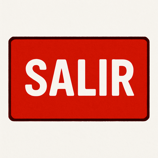crea un rectangulo rojo que diga salir, simple.
In-Game asset.  2d.  High contrast.  No shadows