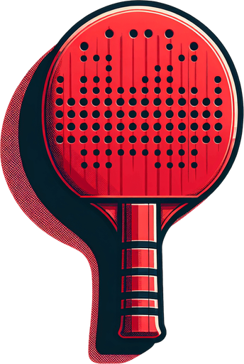 Red paddle..
Single Game Texture.  In-Game asset.  2d.  Blank background.  High contrast.  No shadows