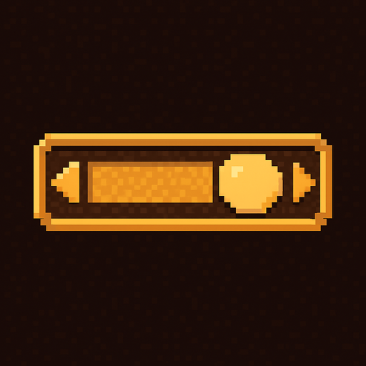 Pixel art ui bar controlling ball, only ball circle, Use colors close to #f3d296..
In-Game asset.  2d.  High contrast.  No shadows