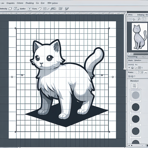 cat.
Single Game Texture. In-Game asset. 2d. Blank background. High contrast. No shadows.
