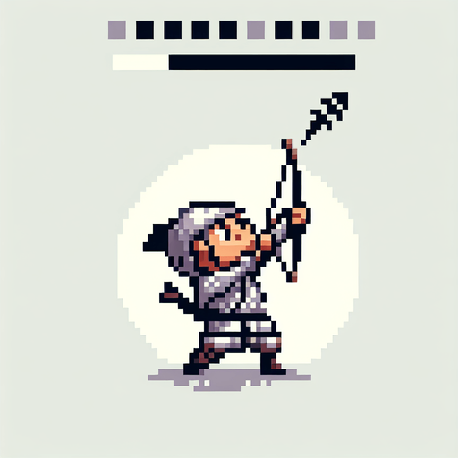 A japanese pixel samurai, small, with his head looking totally up to the sky vertically and pointing with a crossbow also top, vertically, like 90 o head. Single Game Texture. In-Game asset. 2d. Blank background. High contrast. No shadows..
Single Game Texture. In-Game asset. 2d. Blank background. High contrast. No shadows..
Single Game Texture. In-Game asset. 2d. Blank background. High contrast. No shadows.