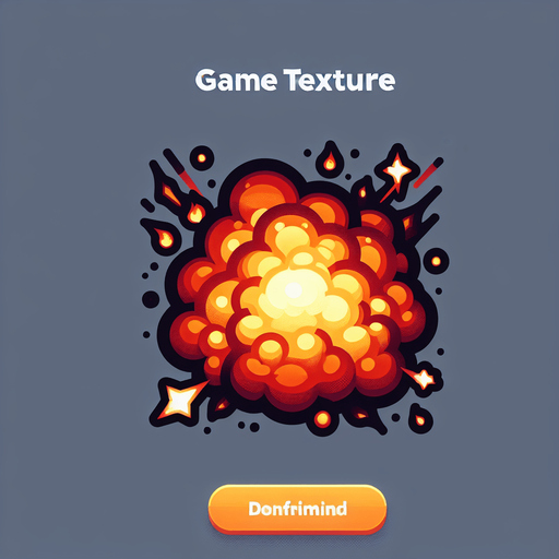 fire explosion.
Single Game Texture.  In-Game asset.  2d.  Blank background.  High contrast.  No shadows