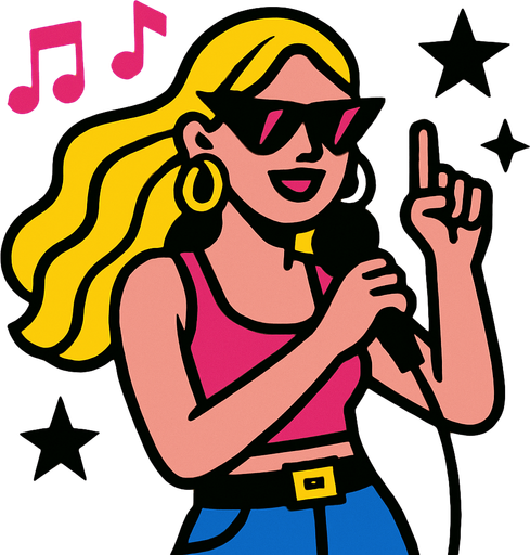 popüler popçu.
In-Game asset.  2d.  High contrast.  No shadows